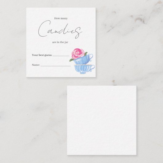 Jarシャワーゲームのエンクロージャカードに含まれている数 エンクロージャーカード (正面/裏面)