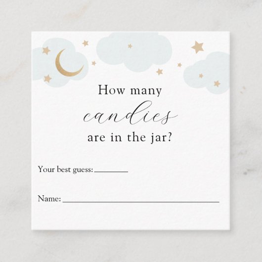 Jarシャワーゲームのエンクロージャカードに含まれている数 エンクロージャーカード (正面)