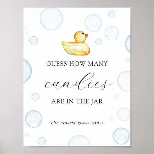 Jarシャワーゲームポスターの数を推測する ポスター (正面)