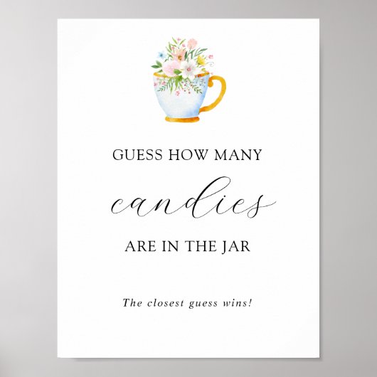 Jarシャワーゲームポスターの数を推測する ポスター (正面)