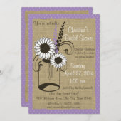 Jarフローラと水玉模様ブライダルシャワー 招待状 (正面/裏面)