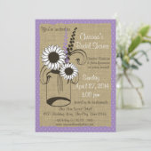 Jarフローラと水玉模様ブライダルシャワー 招待状 (スタンド正面)