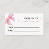 jarブライダルシャワーゲームca内の弓の数 エンクロージャーカード (正面)