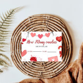 jarブライダルシャワー内のキス数を推測する エンクロージャーカード