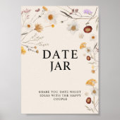 JARボホワイルドフラワー結婚のサイン ポスター (正面)