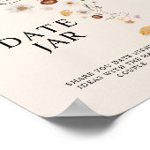 JARボホワイルドフラワー結婚のサイン ポスター (角)