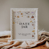 JARボホワイルドフラワー結婚のサイン ポスター