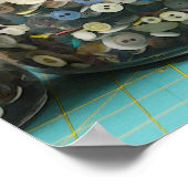 Jar内のヴィンテージボタン ポスター (角)