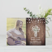 Jar素朴花瓶&ライツスイート16誕生日写真 招待状 (スタンド正面)