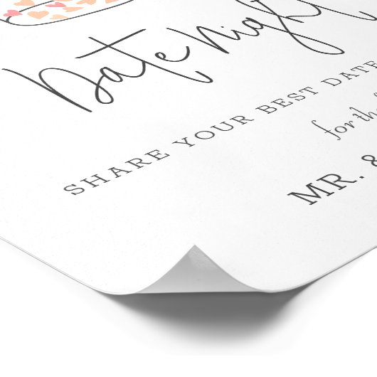 JAR (ハートブライダルシャワー日JARサイン付) ポスター (角)