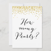 Jar 5x7のサインに入っている真珠の数 招待状 (正面)