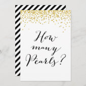 Jar 5x7のサインに入っている真珠の数 招待状 (正面/裏面)