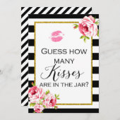 Jar 5x7"キスの数 招待状 (正面/裏面)