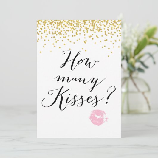 Jar 5x7"キスの数 招待状 (スタンド正面)