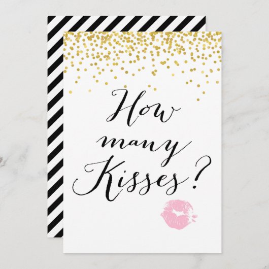 Jar 5x7"キスの数 招待状 (正面/裏面)