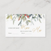 Jar Greenery Red Berry内のキス数を推測 エンクロージャーカード (正面)