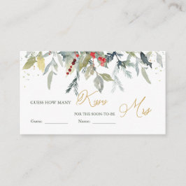 Jar Greenery Red Berry内のキス数を推測 エンクロージャーカード