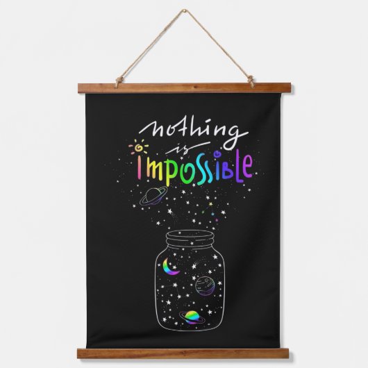 Jar of Dreams: Rainbow Wood Topped Wall Tapestry 吊り下げ型タペストリー (正面)