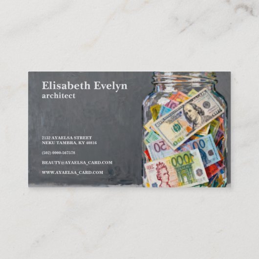 Jar of Global Banknotes g328 名刺 (裏面)