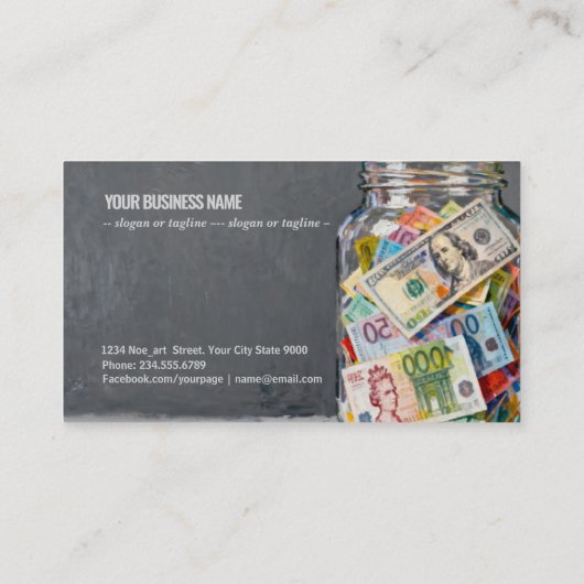 Jar of Global Banknotes g567 名刺 (裏面)