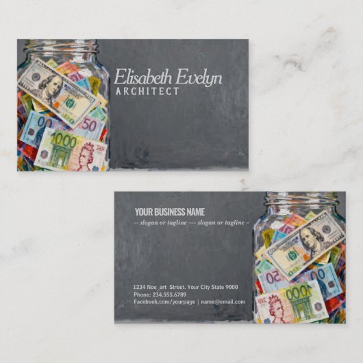 Jar of Global Banknotes g567 名刺 (正面/裏面)