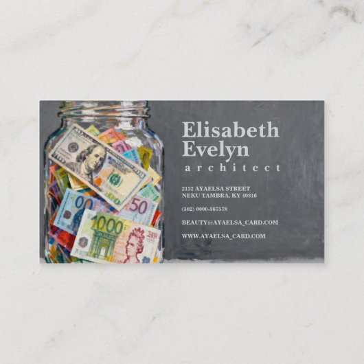 Jar of Global Banknotes h728 名刺 (裏面)