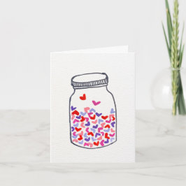 Jar of Hearts Valentine's Day Card サンキューカード