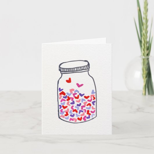 Jar of Hearts Valentine's Day Card サンキューカード (正面)