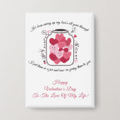 Jar Of Love Valentines Day Badge 缶バッジ (正面)