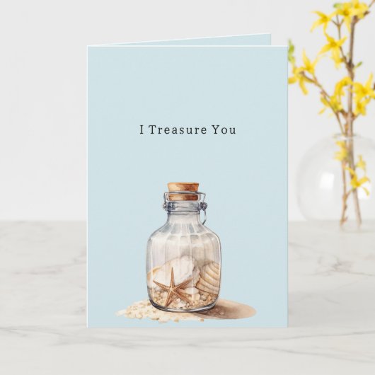 Jar of Shells Treasure You カード (黄色い花)