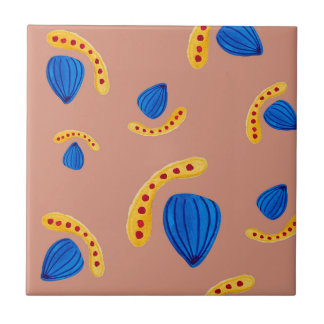 Jardín Minimalista Abstracto en Tonos Tierra タイル