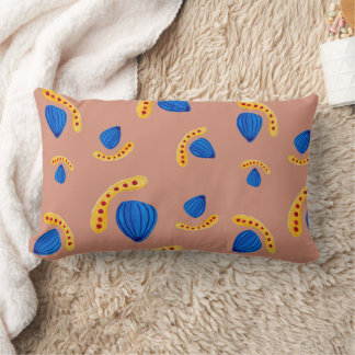 Jardín Minimalista Abstracto en Tonos Tierra ランバークッション