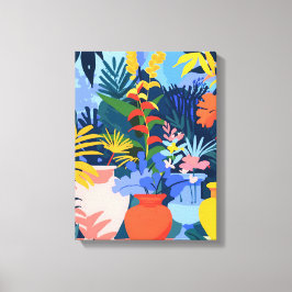 Jardín Tropical en Estilo Favista: Arte Colorido. キャンバスプリント