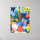 Jardín Tropical en Estilo Favista: Arte Colorido. キャンバスプリント (正面)