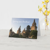 Jardins de Joan Maragallとカスタムあなたのテキスト カード (黄色い花)