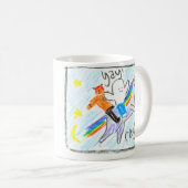 Jaredの喜劇的なマグ-宇宙のユニコーン コーヒーマグカップ (正面右)