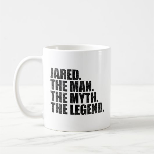Jared name, Jared The Man The Myth The Legend コーヒーマグカップ (左)