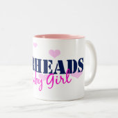 Jarheadの女の赤ちゃんのコーヒー・マグ ツートーンマグカップ (正面右)