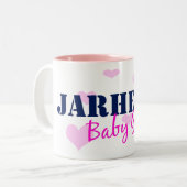 Jarheadの女の赤ちゃんのコーヒー・マグ ツートーンマグカップ (正面左)