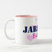 Jarheadの女の赤ちゃんのコーヒー・マグ ツートーンマグカップ (左)