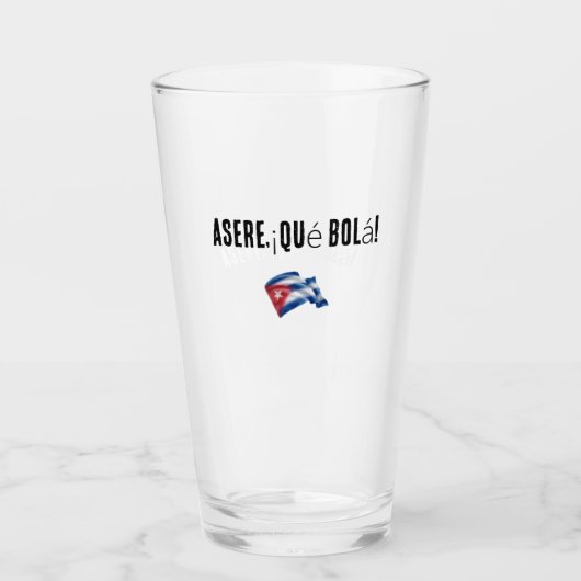 jarra / vaso con frase cubana タンブラーグラス (正面)