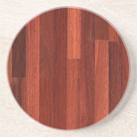 Jarrahの暗い赤味がかった木製の床 コースター (正面)