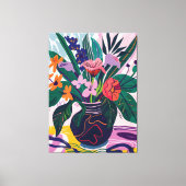 Jarrón con Flores: Arte Favista Estilo Matisse. キャンバスプリント (正面)