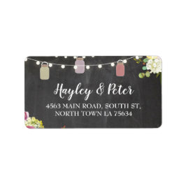 Jars Chalk Address Lightsラベル素朴スタンプ ラベル