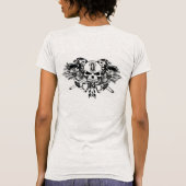 JasのTシャツ(ロゴの背部)によって示される Tシャツ (裏面)