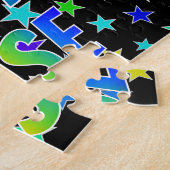 「JASE」名、おもしろい「ハッピーバースデー」 ジグソーパズル (側面)