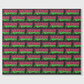 Jasmin Vorname Name Graffiti red green ラッピングペーパー (フラット)