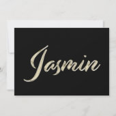 Jasmin white gold Handwriting Karte カード (正面)