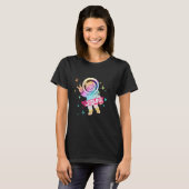 JASMINA – かわいい宇宙飛行士と愛らしい少女の名前 Tシャツ (正面フル)