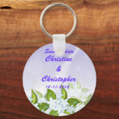 Jasmineの花の日付を保存 キーホルダー (正面)